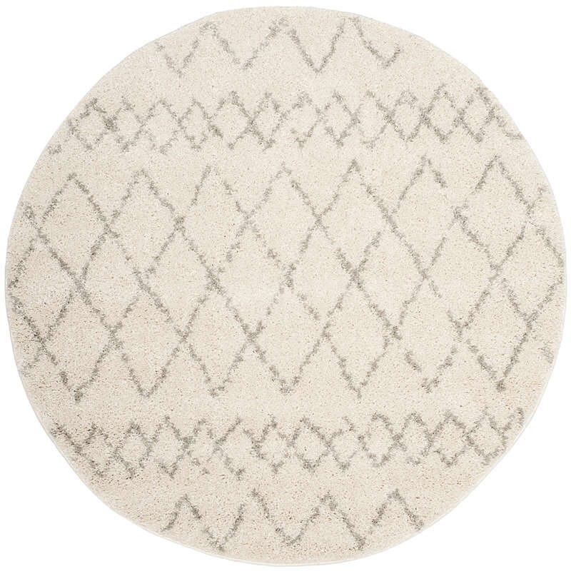 Safavieh Berber Shag Ber165C Cream / Light Grey Moroccan Area Rug