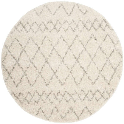 Safavieh Berber Shag Ber165C Cream / Light Grey Moroccan Area Rug