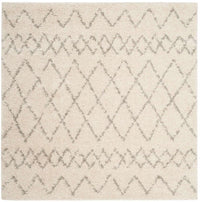 Safavieh Berber Shag Ber165C Cream / Light Grey Moroccan Area Rug