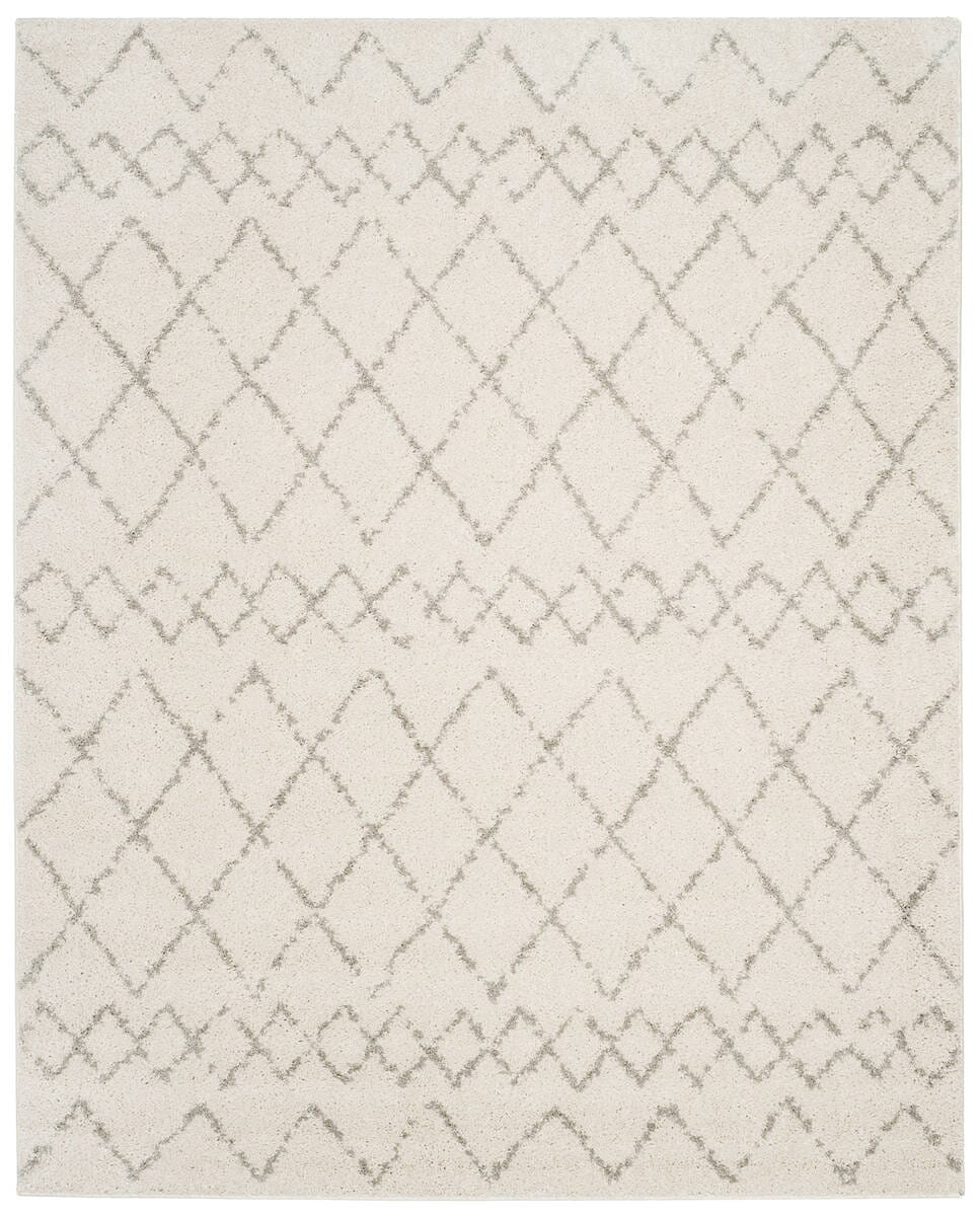 Safavieh Berber Shag Ber165C Cream / Light Grey Moroccan Area Rug