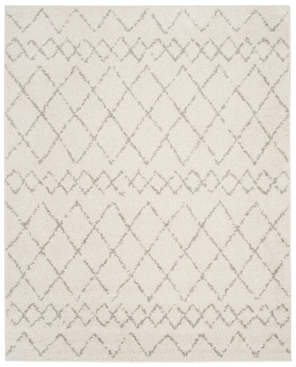 Safavieh Berber Shag Ber165C Cream / Light Grey Moroccan Area Rug