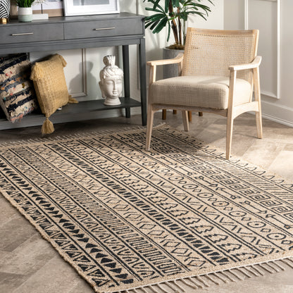 Nuloom Harmoni Ethnic Stripes Nha1936A Natural Area Rug