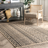 Nuloom Harmoni Ethnic Stripes Nha1936A Natural Area Rug