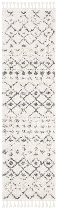 Safavieh Berber Fringe Shag Bfg516A Cream / Dark Grey Moroccan Area Rug