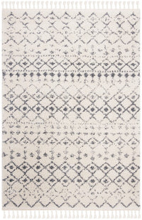 Safavieh Berber Fringe Shag Bfg516A Cream / Dark Grey Moroccan Area Rug