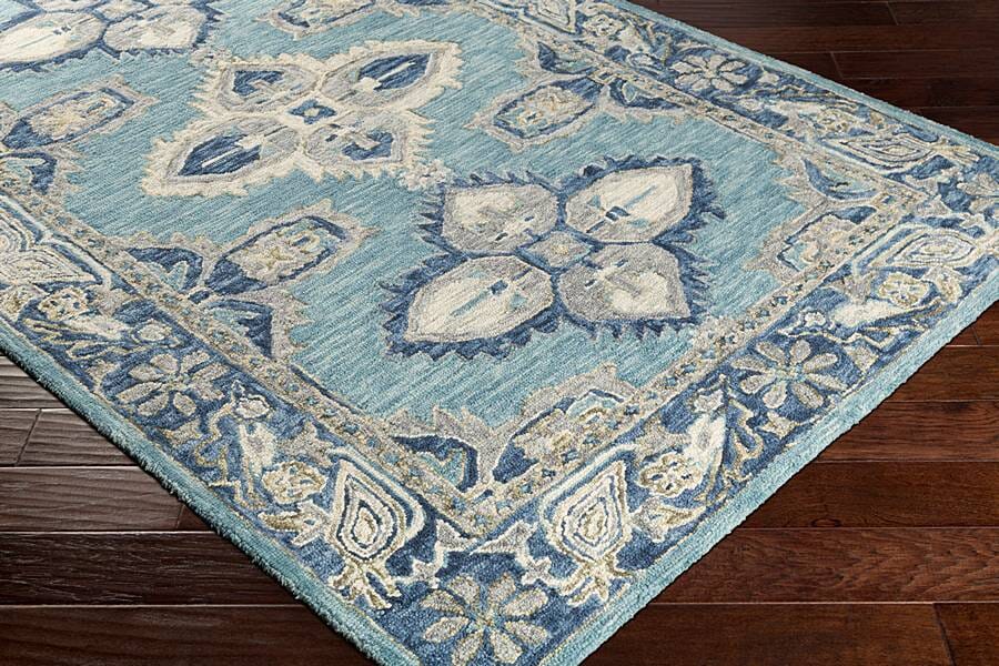 Surya Bonifate Bft-1000 Aqua, Denim, Cream, Beige, Olive Area Rug