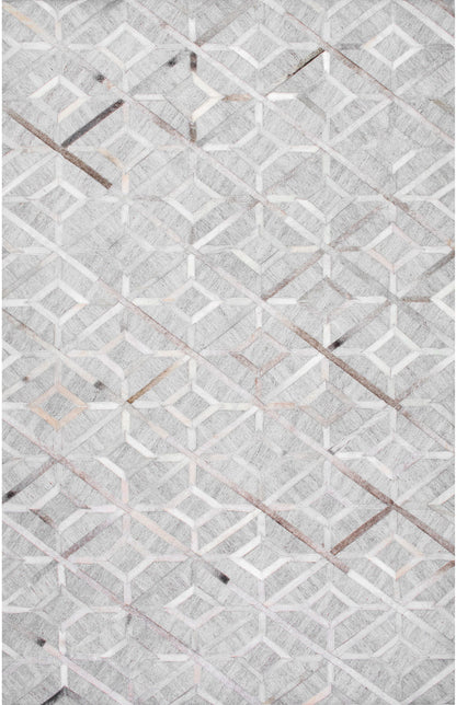 Nuloom Cowhide Chanda Nco3557A Gray Area Rug