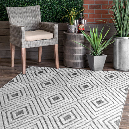 Nuloom Lara Diamonds Nla1554A Gray Area Rug