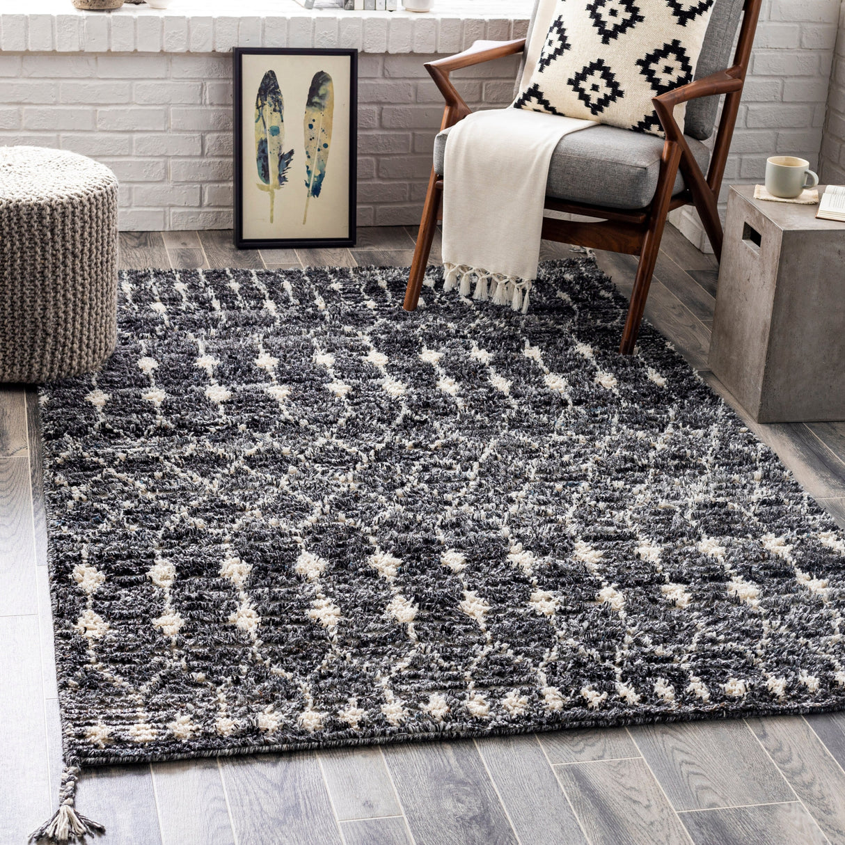 Surya Birch Bhc-2301 Charcoal, Medium Gray, Taupe, Light Gray Rugs.