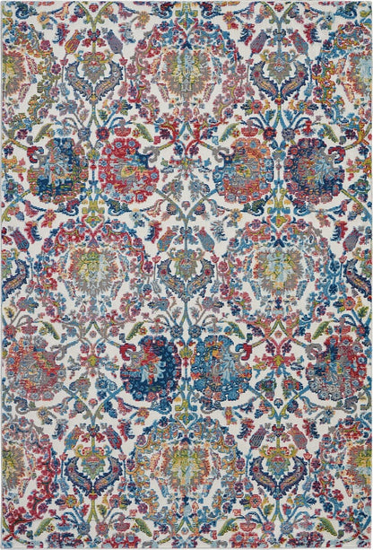 Nourison Ankara Global Anr06 Ivory / Blue Area Rug