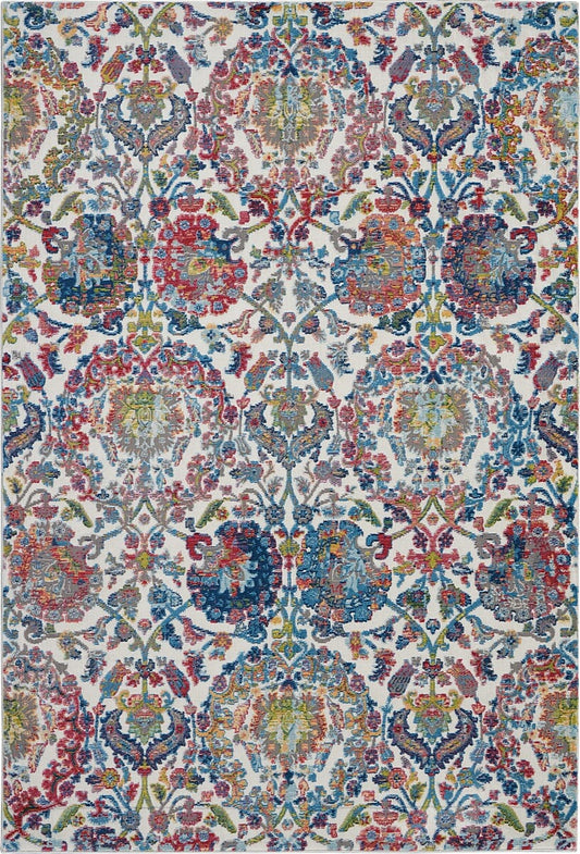 Nourison Ankara Global Anr06 Ivory / Blue Area Rug