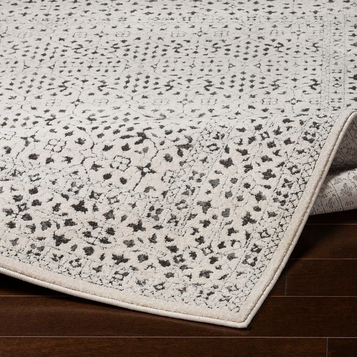 Surya Bahar Bhr-2308 Medium Gray, Charcoal, Beige Rugs.