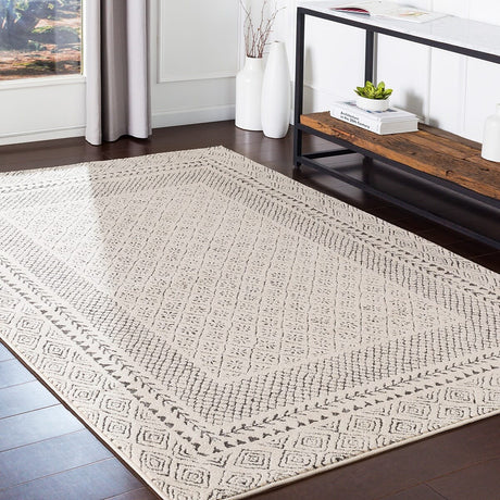 Surya Bahar Bhr-2321 Medium Gray, Beige, Charcoal Rugs.