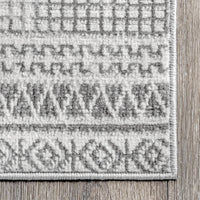 Nuloom Harper Faded Tribal Nha1708B Gray Area Rug