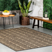 Nuloom Ivonne Chevron Tribal Niv1818A Charcoal Area Rug