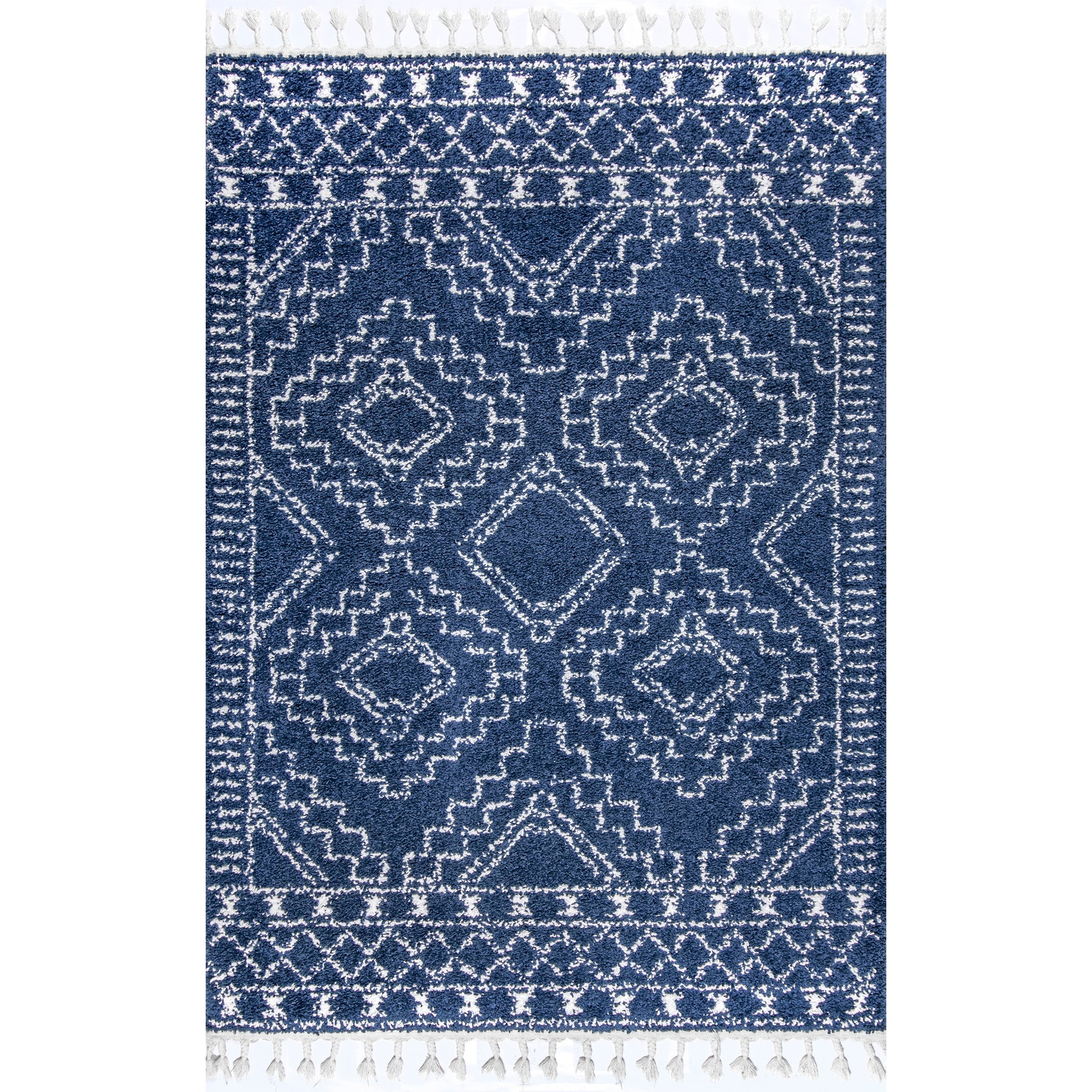 Nuloom Vasiliki Moroccan Nva1836A Blue Area Rug