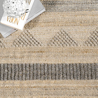 Nuloom Geometric Stripes Nge1408A Beige Area Rug