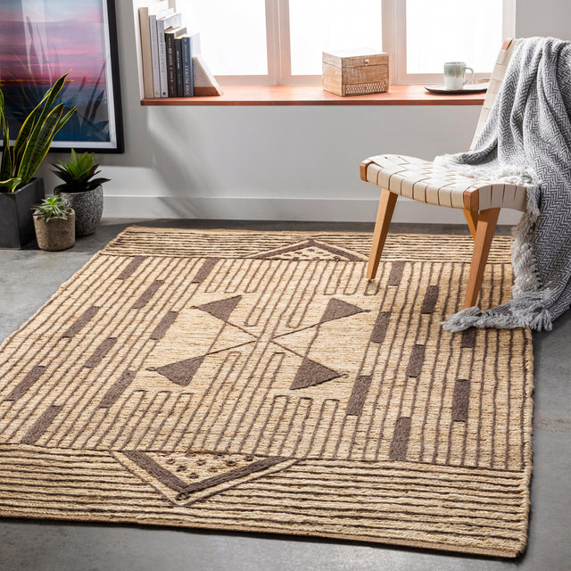 Surya Brookwood Bkd-2300 Butter, Dark Brown Rugs.