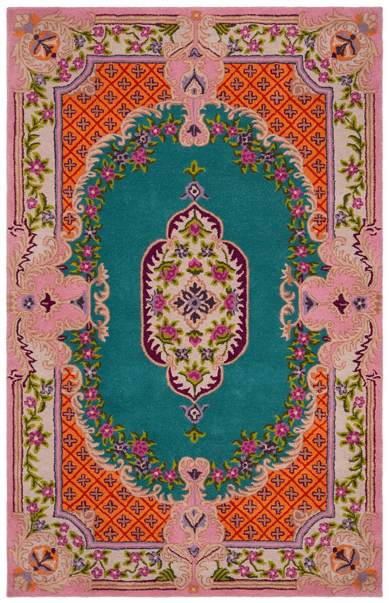 Safavieh Bellagio Blg535M Blue / Pink Area Rug