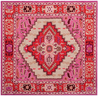 Safavieh Bellagio Blg545A Red Pink / Ivory Area Rug