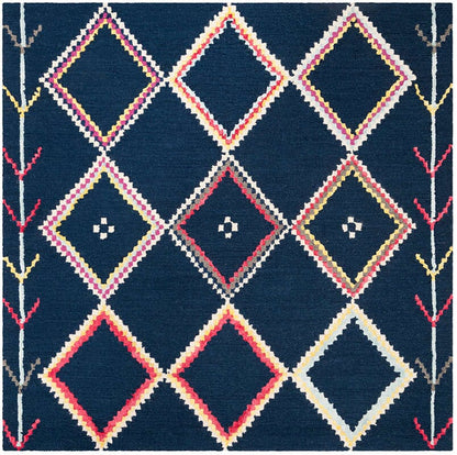 Safavieh Bellagio Blg563N Navy / Multi Moroccan Area Rug