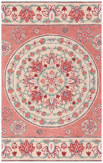 Safavieh Bellagio Blg601Q Red / Beige Area Rug