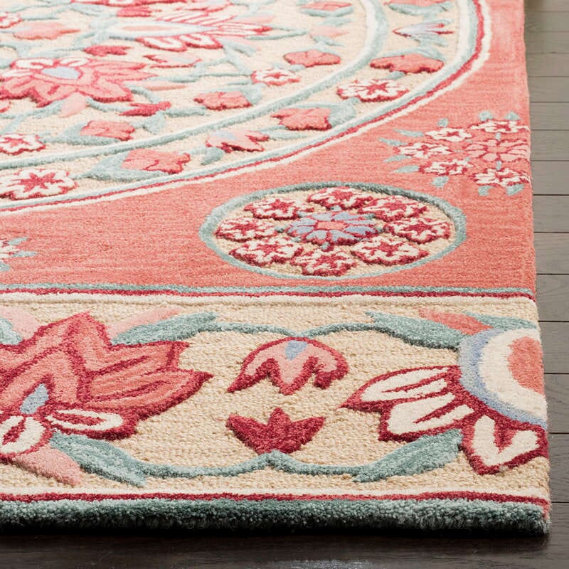 Safavieh Bellagio Blg601Q Red / Beige Area Rug