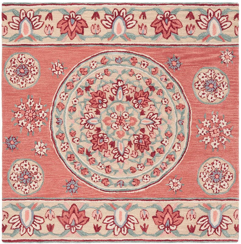 Safavieh Bellagio Blg601Q Red / Beige Area Rug