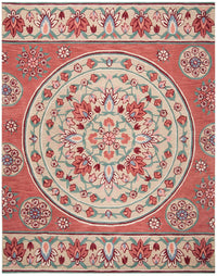 Safavieh Bellagio Blg601Q Red / Beige Area Rug