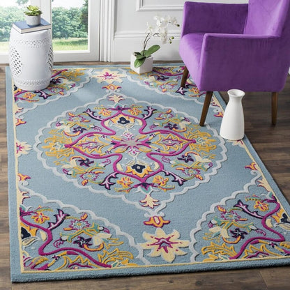 Safavieh Bellagio Blg605B Light Blue / Multi Area Rug