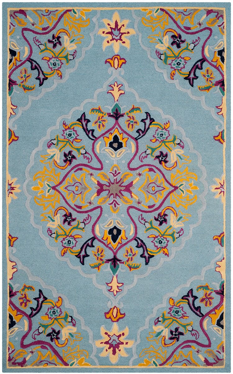 Safavieh Bellagio Blg605B Light Blue / Multi Area Rug