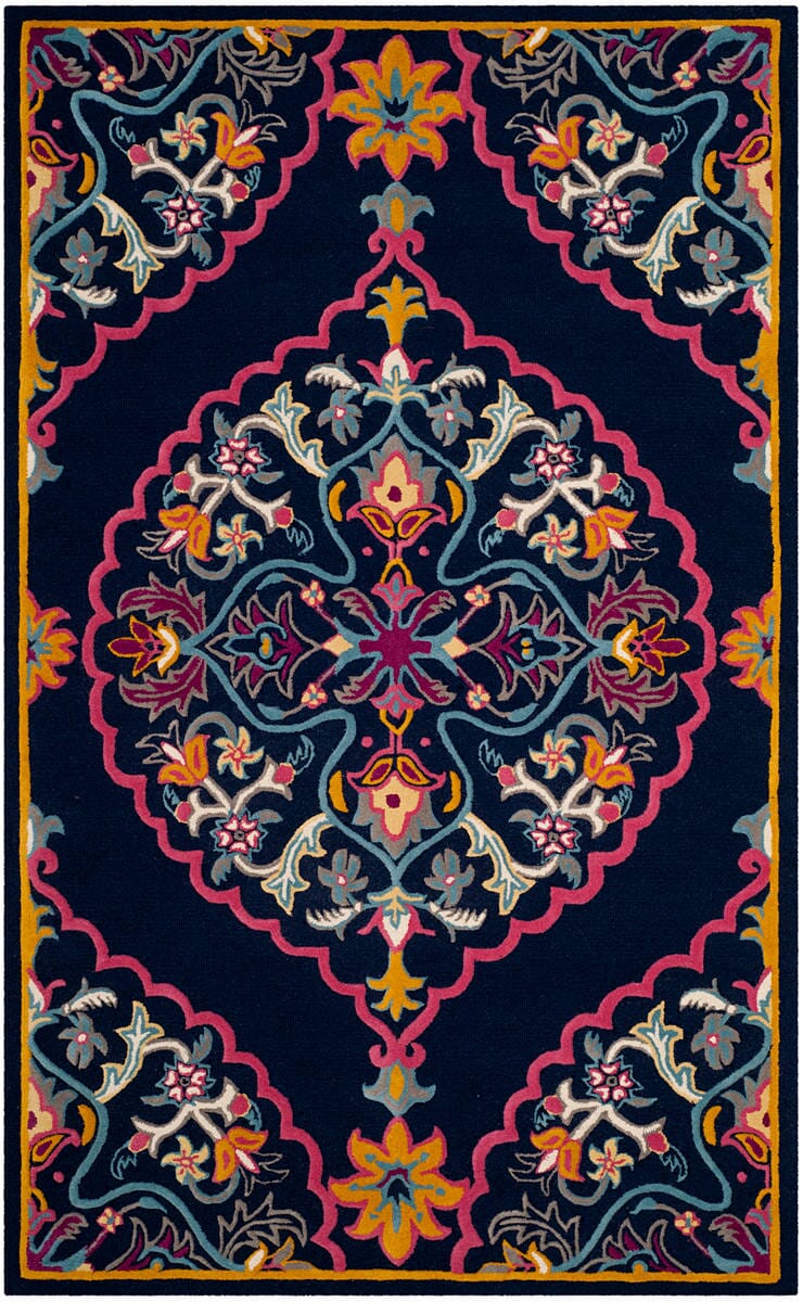 Safavieh Bellagio Blg605C Navy Blue / Multi Area Rug