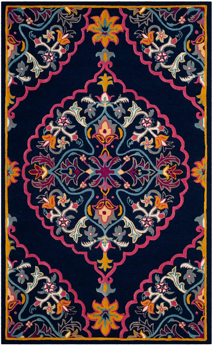 Safavieh Bellagio Blg605C Navy Blue / Multi Area Rug