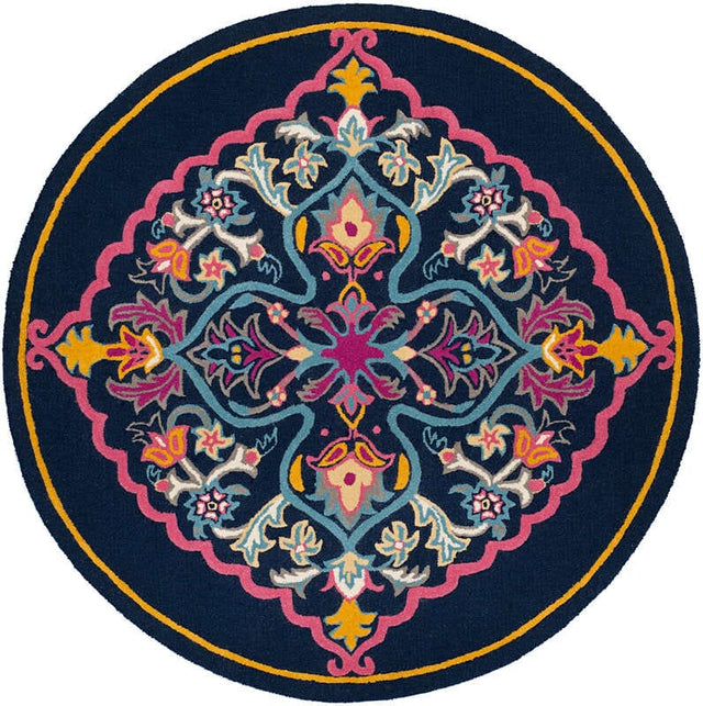 Safavieh Bellagio Blg605C Navy Blue / Multi Rugs.