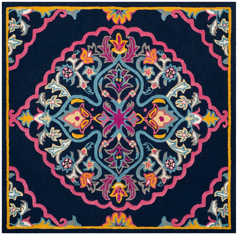 Safavieh Bellagio Blg605C Navy Blue / Multi Area Rug