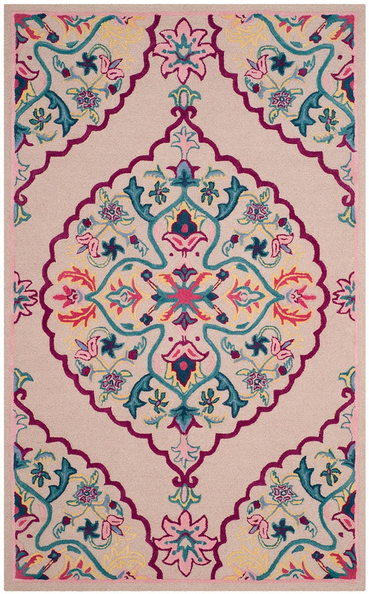 Safavieh Bellagio Blg605E Light Pink / Multi Area Rug