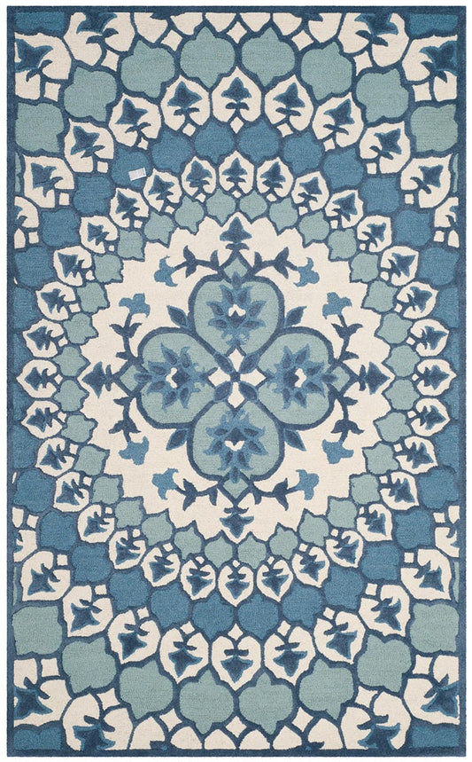 Safavieh Bellagio Blg610G Ivory / Blue Area Rug