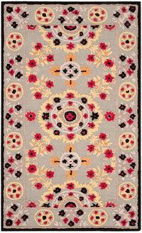 Safavieh Bellagio Blg628A Light Grey / Black Damask Area Rug