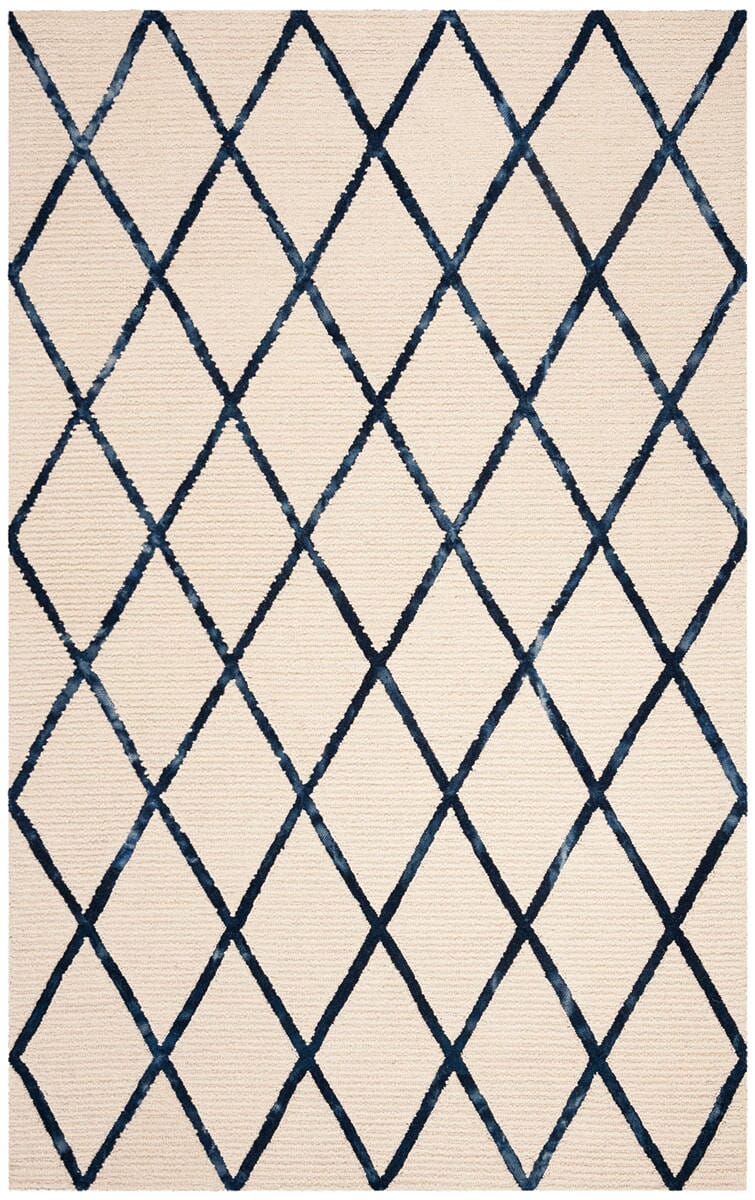 Safavieh Blossom Blm102N Ivory / Navy Geometric Area Rug