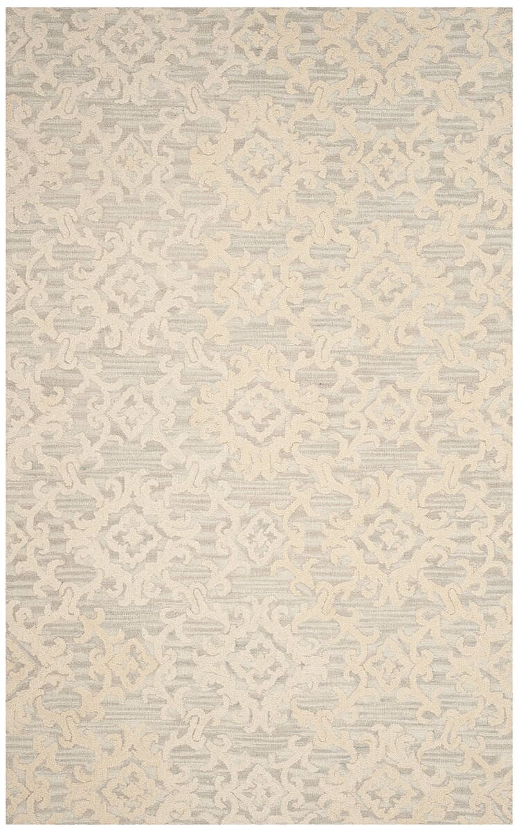 Safavieh Blossom Blm104A Grey / Ivory Damask Area Rug