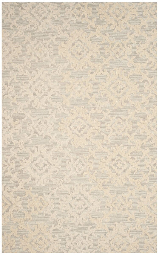 Safavieh Blossom Blm104A Grey / Ivory Damask Area Rug