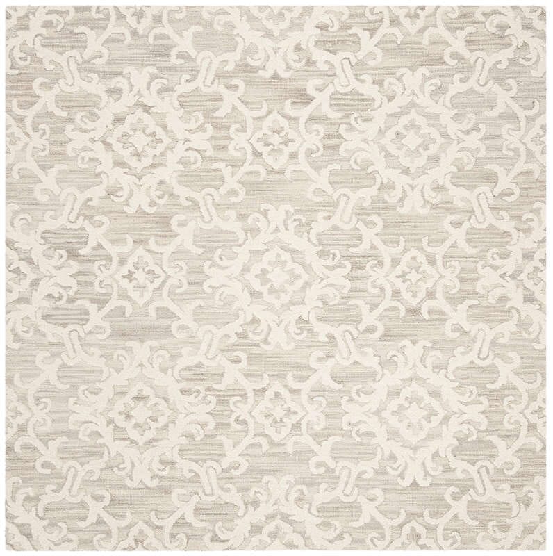 Safavieh Blossom Blm104A Grey / Ivory Damask Area Rug