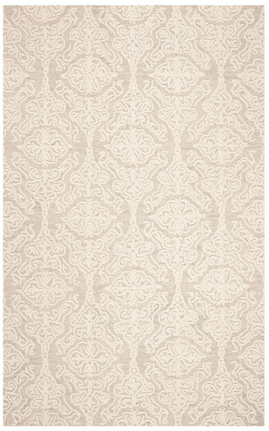 Safavieh Blossom Blm112G Silver / Ivory Damask Area Rug