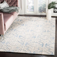 Safavieh Blossom Blm112M Blue / Ivory Damask Area Rug