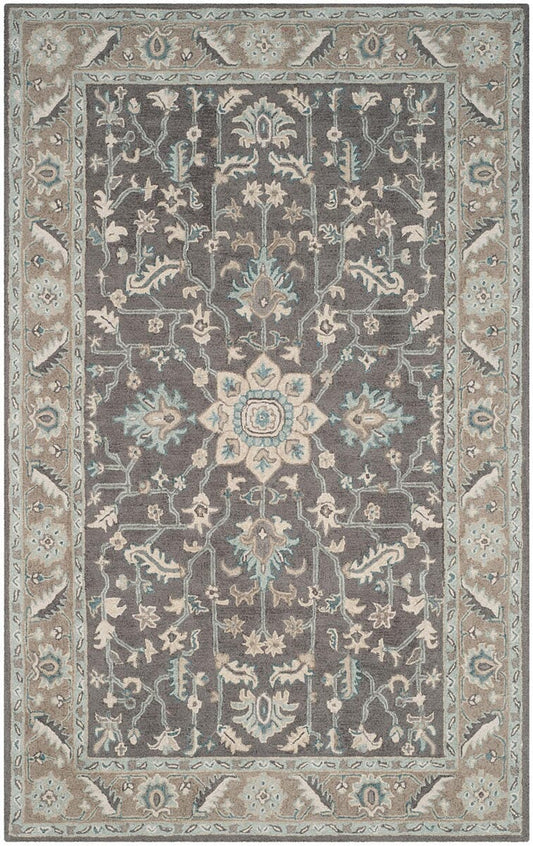 Safavieh Blossom Blm217A Dark Grey / Light Brown Area Rug