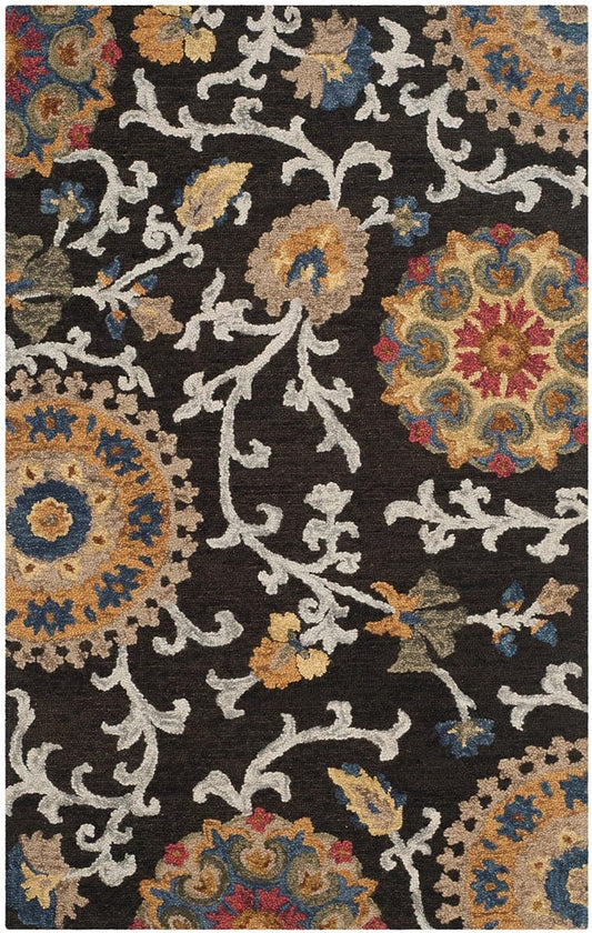 Safavieh Blossom Blm401A Charcoal / Multi Area Rug