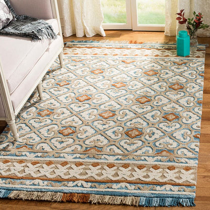 Safavieh Blossom Blm420B Ivory / Blue Area Rug