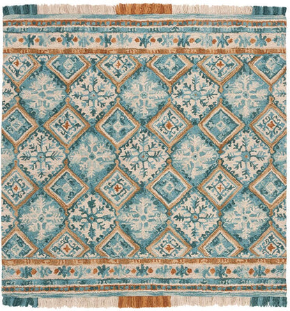 Safavieh Blossom Blm421B Ivory / Teal Area Rug