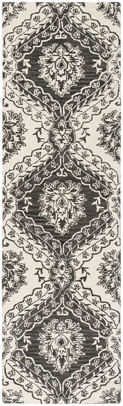 Safavieh Blossom Blm601H Charcoal / Ivory Damask Area Rug