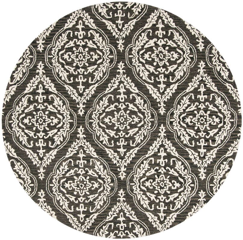 Safavieh Blossom Blm602H Charcoal / Ivory Damask Area Rug